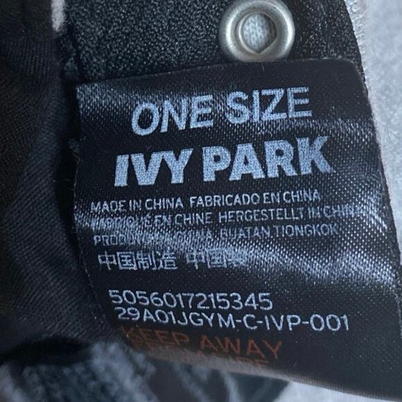 Ivy Park Stacked Logo Gray Embroidered Adjustable Strapback Baseball Cap Hat OS - Picture 4 of 4